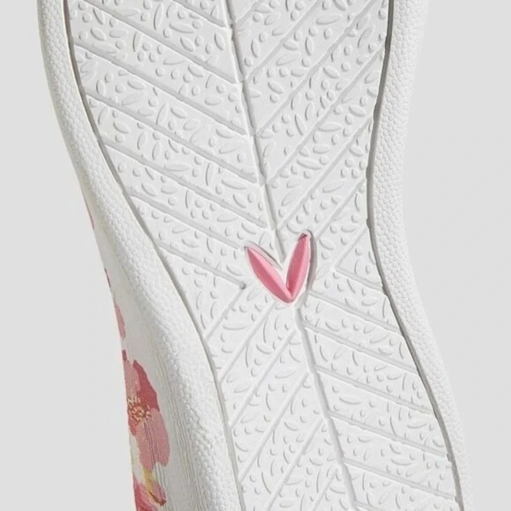 VIVAIA Floral Canvas Sneakers White Pink Casual Comfort Women's size‎ EU/40 US/9